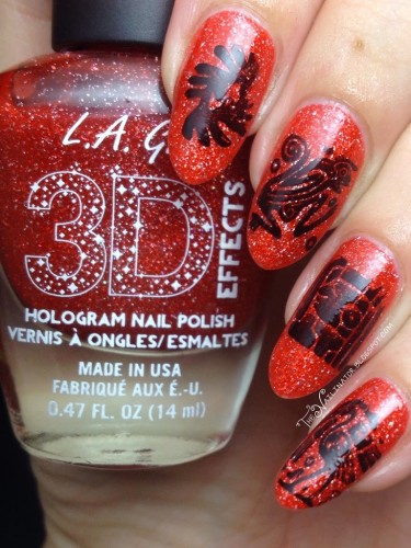 L.A. Girl Electric Coral with tribal stamping