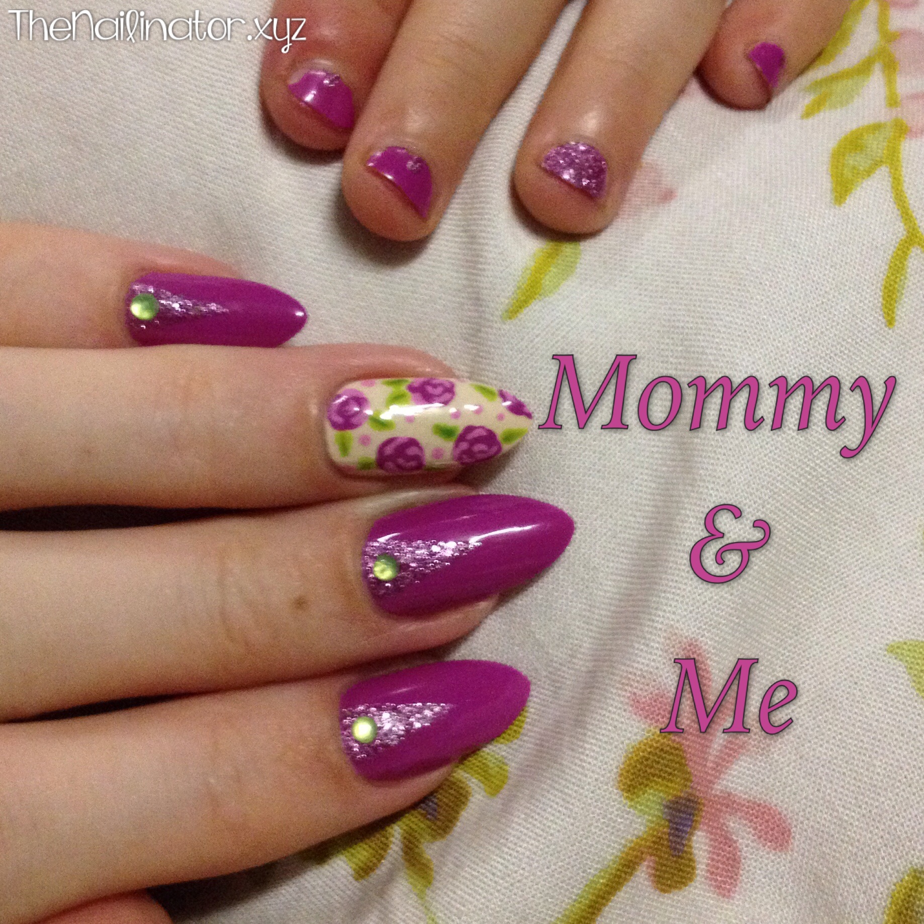 Mommy & Me manicure featuring Girlstuff Forever polishes