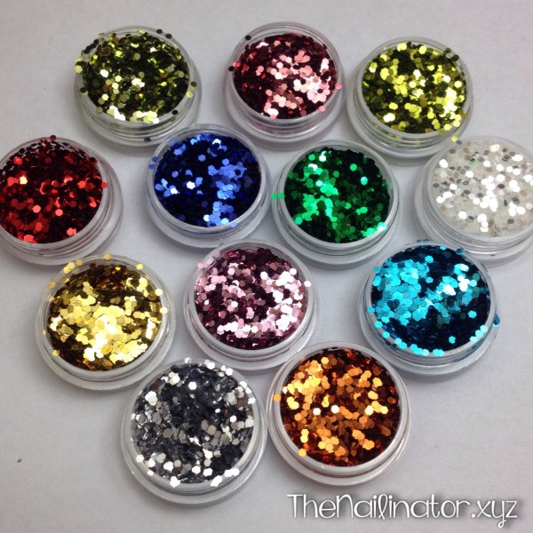Born Pretty Store 12 Color Hexagonal Glitter set